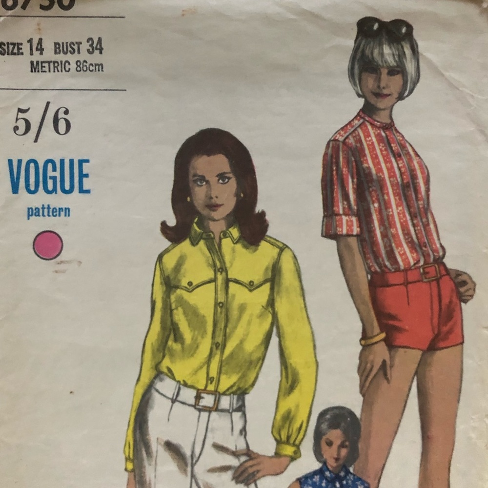 Vintage MCM Vogue Sewing Pattern 6750 - 22 pieces